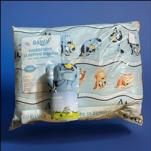 Bluey Travel Throw Blanket 40” x 50" & Bluey Pillow 20” x 26”